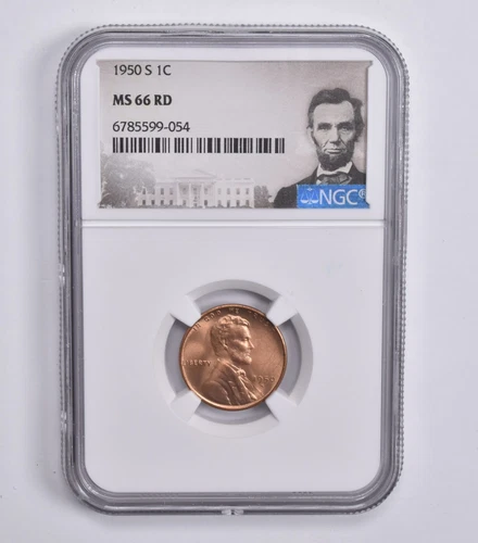 MS66 RD 1950-S Lincoln Wheat Cent NGC Special Lbl