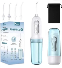 Cordless Water Flossing with 8 Level Pressure, 260ML Portable DIY Teeth Cleaner 