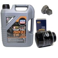 MotoröL Set 5W-30 5 Liter + ÖLfilter Sm 5085 + Schraube FüR Audi Seat Skoda Vw