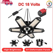 LIVOWALNY LED Work Light For Milwaukee 18V Battery,68W 6800LM Garage Flood Light