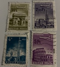 Lot Of 4 Magyar Posta Stamps Hungarian International Rare Valuable Collectible
