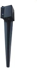 Fence Post Anchor Ground Spike Metal Black Powder Coated 36 X 6 X 6 Inches Outer