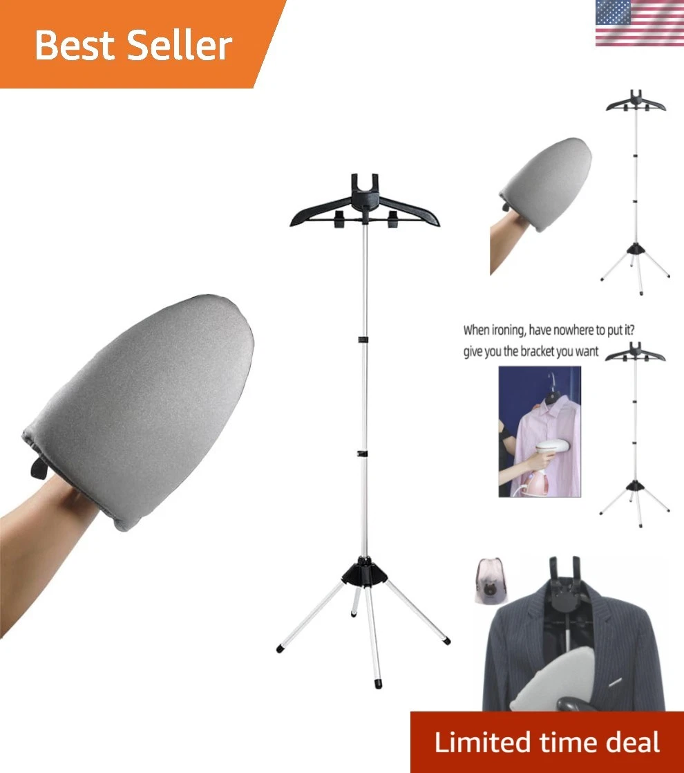 Garment hanger for steaming clothes with Ironing Gloves,Clothes Steamer Stand...