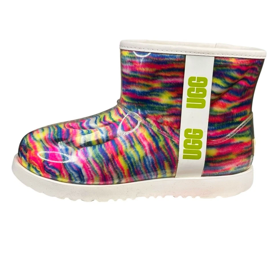 UGG Kids Classic Clear Mini Pixelate Multicolor Winter Boot Size US 6 - Image 3 of 4