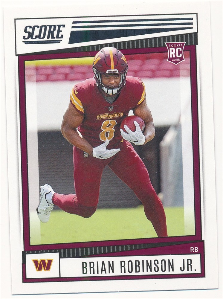 BRIAN ROBINSON JR. 2022 PANINI SCORE #338 RC ROOKIE WASHINGTON COMMANDERS