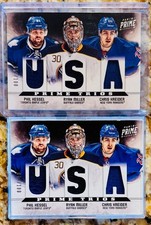 2- Both 2012-13 PRIME TRIOS USA KESSEL MILLER KREIDER Used Jersey Patch Relics🚨