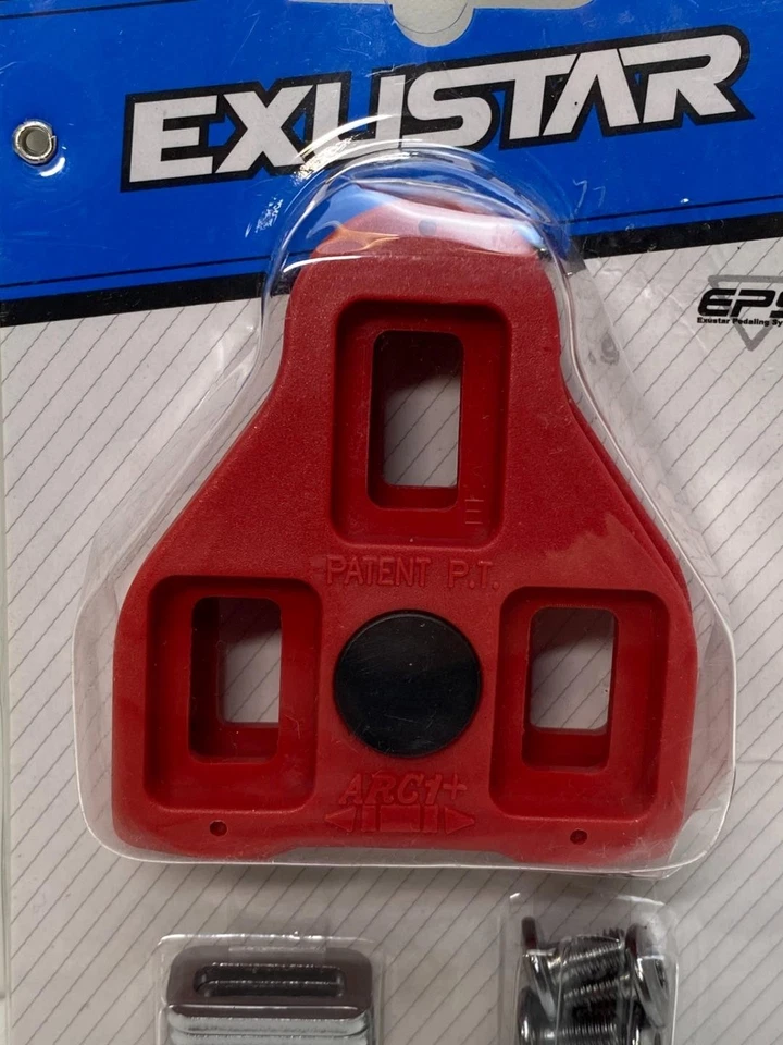new bicycle Exustar clipless pedal RED CLEATS Look 9° FLOATING E-ARC1 - Image 2 of 4
