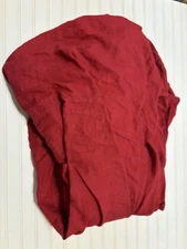 Pottery Barn Belgian Flax Linen Red Berry Queen Size Duvet Cover