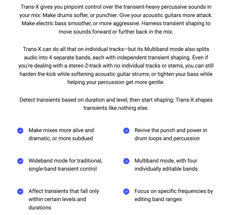 Waves – Trans-X – VST / AU / AAX / Audio-Plugin - Image 2 of 2