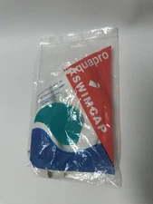 Vintage Aquapro Floral Rubber Swim Dive Cap Molded Black Floral W/ Strap