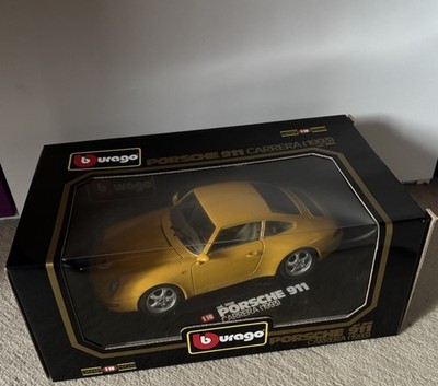 BURAGO 1/18 1:18 PORSCHE 911 CARRERA 1993 / cod.3060 Gelb / YELLOW Heft 94