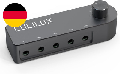 Cubilux Passiv Audio Switcher, Bidirektional 1 Auf 4 3,5Mm Klinke Lautsprecher U