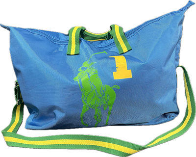 Polo Ralph Lauren Fragrance Big Pony Duffle Gym Bag Blue Yellow
