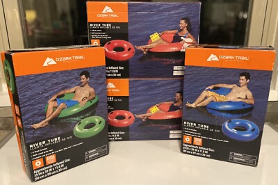 OPEN BOX-NEW-Four (4)! Ozark Trail Inflatable River Tube s W/ Handles 39InX39In