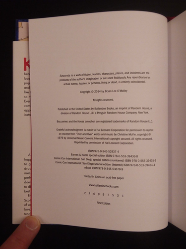 Seconds by Bryan Lee O'Malley SPECIAL SIGNED & LETTERED EDITION RARE 2014 - Picture 23 of 23