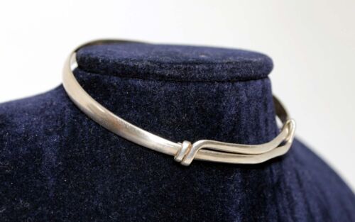 QUALITY VINTAGE MODERNIST STERLING SILVER SLIDING BYPASS BANGLE 13.9 grams af - Bild 4 von 15