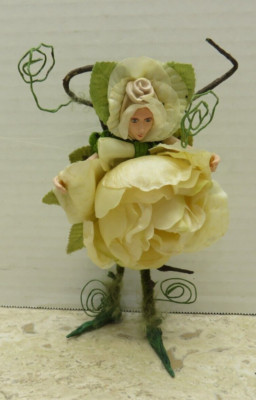 VTG Patience Brewsters Krenkels Dept 56 Yellow Rose Pixey/Fairy Ornament.