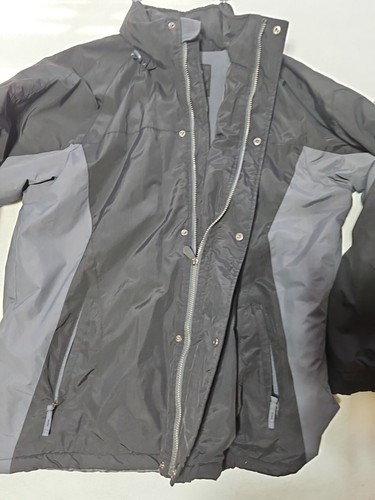Athletic Works Winter Jacket Size Lrg Black Full Zip Coat Mens - Picture 2 of 7