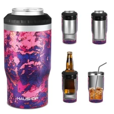 HAUSHOF Can Cooler 12OZ Slim Can Cooler 4 in 1 Insulated Can Holder for 12oz Can