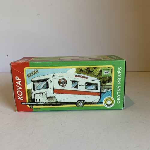 Kovap Retro Caravan Camper Trailer Tin Plate Vintage White Czech Republic - Picture 12 of 17