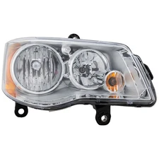 Headlight For 11-20 Dodge Grand Caravan Right Side CAPA Halogen Chrome Interior