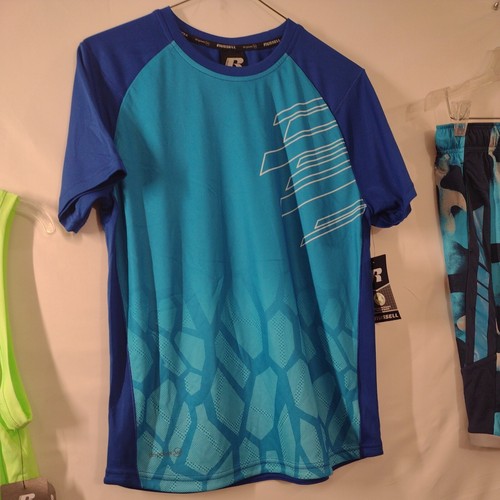 Lot Of 3 Russell - Boys Activewear Clothes - Short Sleeve - Sleeveless & Shorts - Picture 5 of 12