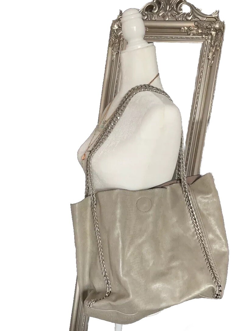 Bolsena Leather Tote - Silver main image 1