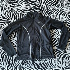 Under armour black mesh interior long sleeve track suit jogger jacket sweater
