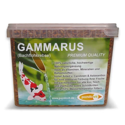 Gammarus Bachflohkrebse Koifutter Premiumsnack 2400 ml pondovit Schildkröten
