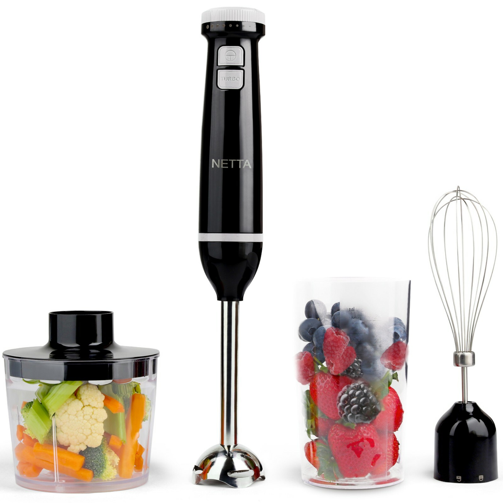 3 in 1 600W Electric Immersion Hand Blender Mixer Chopper Grade B Used