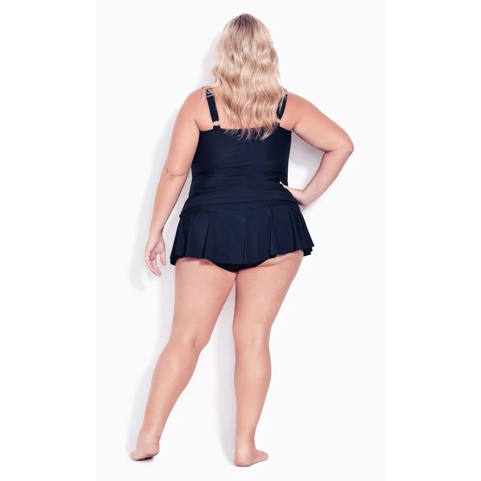 Camiseta de baño Avenue NAVY talla grande Twist Tankini, EE. UU. 14 Foto 2 de 3