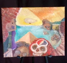 Good morning sunshine oil painting on canvas 11"x14" Steal Your Face