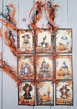 9 Halloween Handmade Gift Tags Scrapbooks Junk Journals Crafts Planners Parties