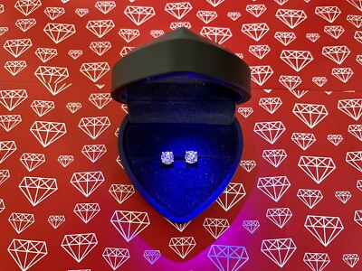 1 kt Ohrringe Gelbgold Laborgefertigt VVS1/D / Top Diamant Test bestanden