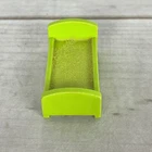 Vintage Fisher Price Little People Play Family House Lime Green Bed Plastic