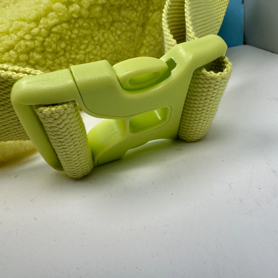 Riñonera verde lima bufanda polar hueca y suave 12" x 65" color a juego Foto 3 de 4