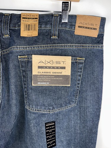 Men's Axist Jeans Classic Denim Relaxed Fit 100% Cotton | Size 44x30 New w/Tags