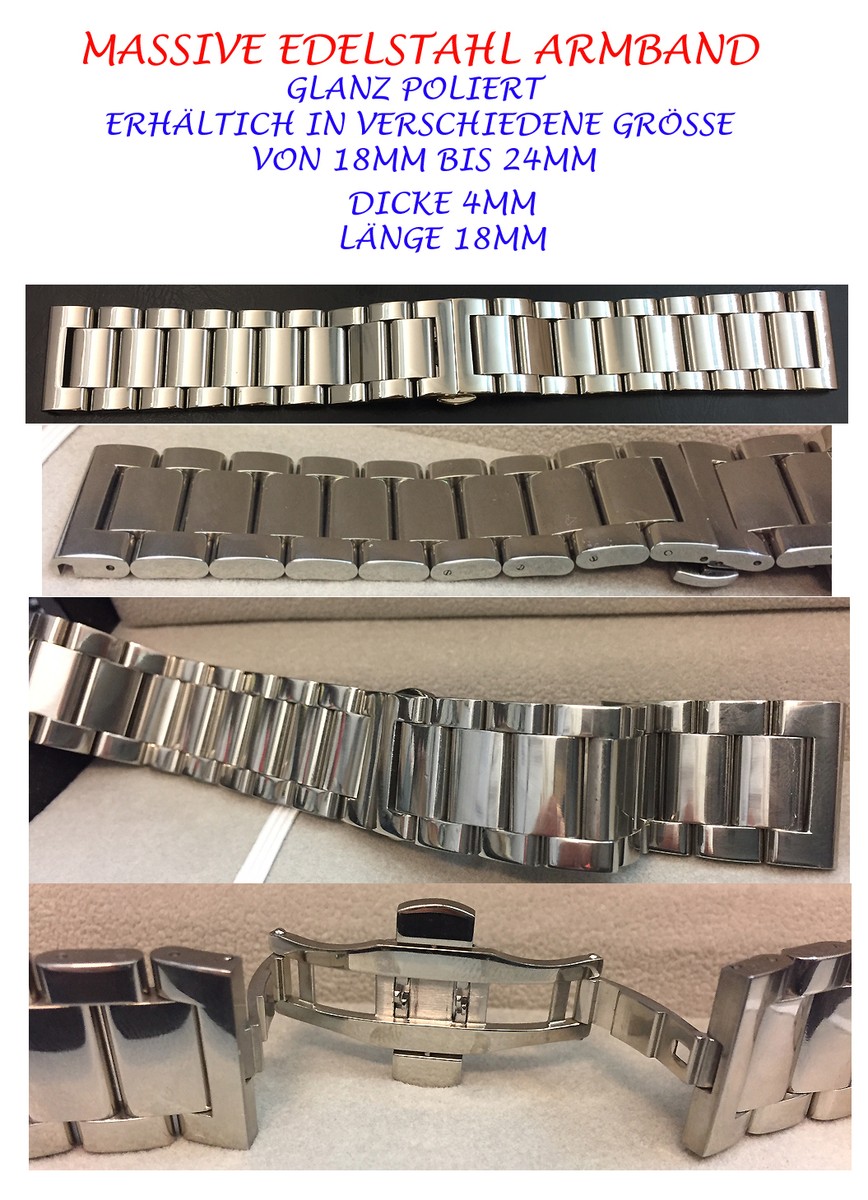 Pelle Cinturino 20mm 22mm in acciaio inox farfalla Strap 12-24mm cinturini Marrone,15mm Pelle Cinturino 20mm 22mm in acciaio inox farfalla Strap 12-24mm cinturini Marrone,15mm