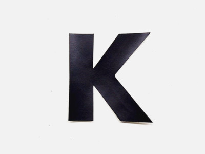 Number K Sticker 3 NOS 1970's 3