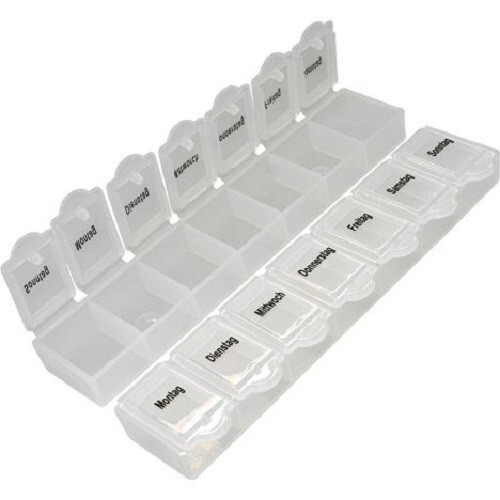 2x....Pillendose Pillenbox Medikamentenbox Tablettenbox Pillen 7 Tage Woche Dose - Bild 1 von 1