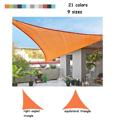 Garden triangle Sun Shade Sail Waterproof Canopy UV Sunscreen Patio Awning Cover