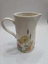 Spectrum Designz Embossed Pitcher 2022 (looks like 1960s) MCM Style  8" tall