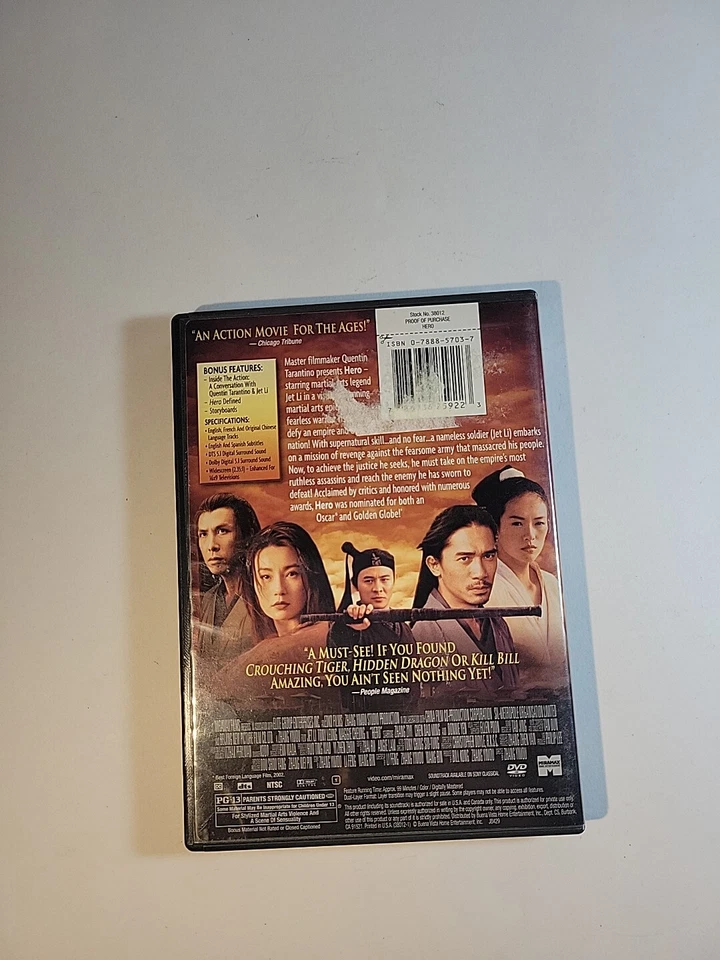 Hero (DVD, 2004) Starring Jet Li, Tony Leung, Maggie Cheung, Zhang Ziyi - Image 4 of 4