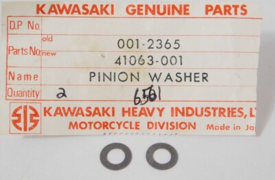 2 pc NEW Genuine Kawasaki 5.1x9x.4 Thrust Washer Z1 H1 H2 S2 C2 EL