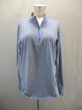 NIKE DRI-FIT Size M Men Blue 1/2 Zip Stand Collar Athletic Training Pullover 959