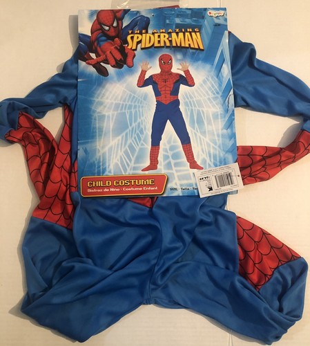 The Amazing Spiderman Superhero Halloween Costume Boys SZ Tall 7-8 Brand New
