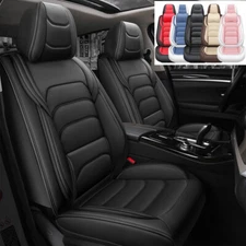 5 Seat Faux Leather Waterproof Auto Car Seat Cover Full Set Cushion Protector 