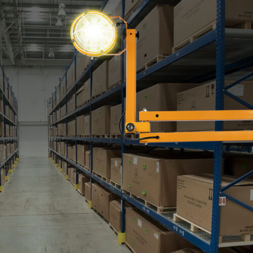 Foldable Loading Dock LED Lights Outdoor Work Swing Arm Lamp for Warehouse 50W - Picture 10 of 13