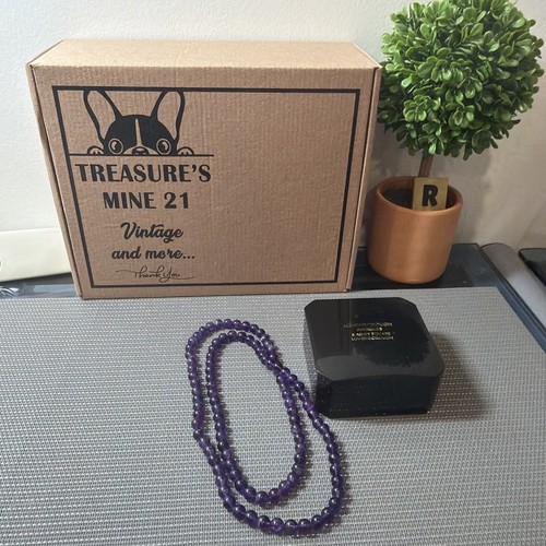 Vintage Amethyst Necklace From The Antiques Store loughborough antiques (26F59)