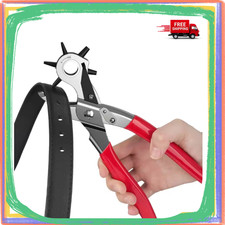 Leather Hole Punch Belt Tool 6 Sizes Puncher Revolving Pliers Heavy Duty